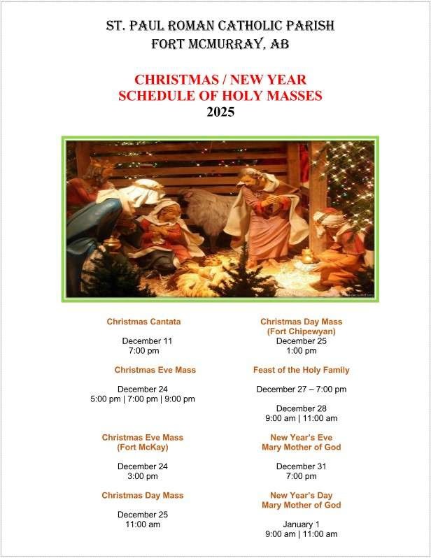 St Paul 2025 Mass Times